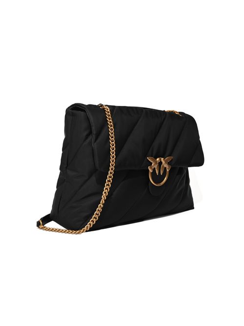 Borsa a tracolla maxi Extra Love Bag Puff in nylon trapuntato Nero PINKO | 103347 A358Z99Q